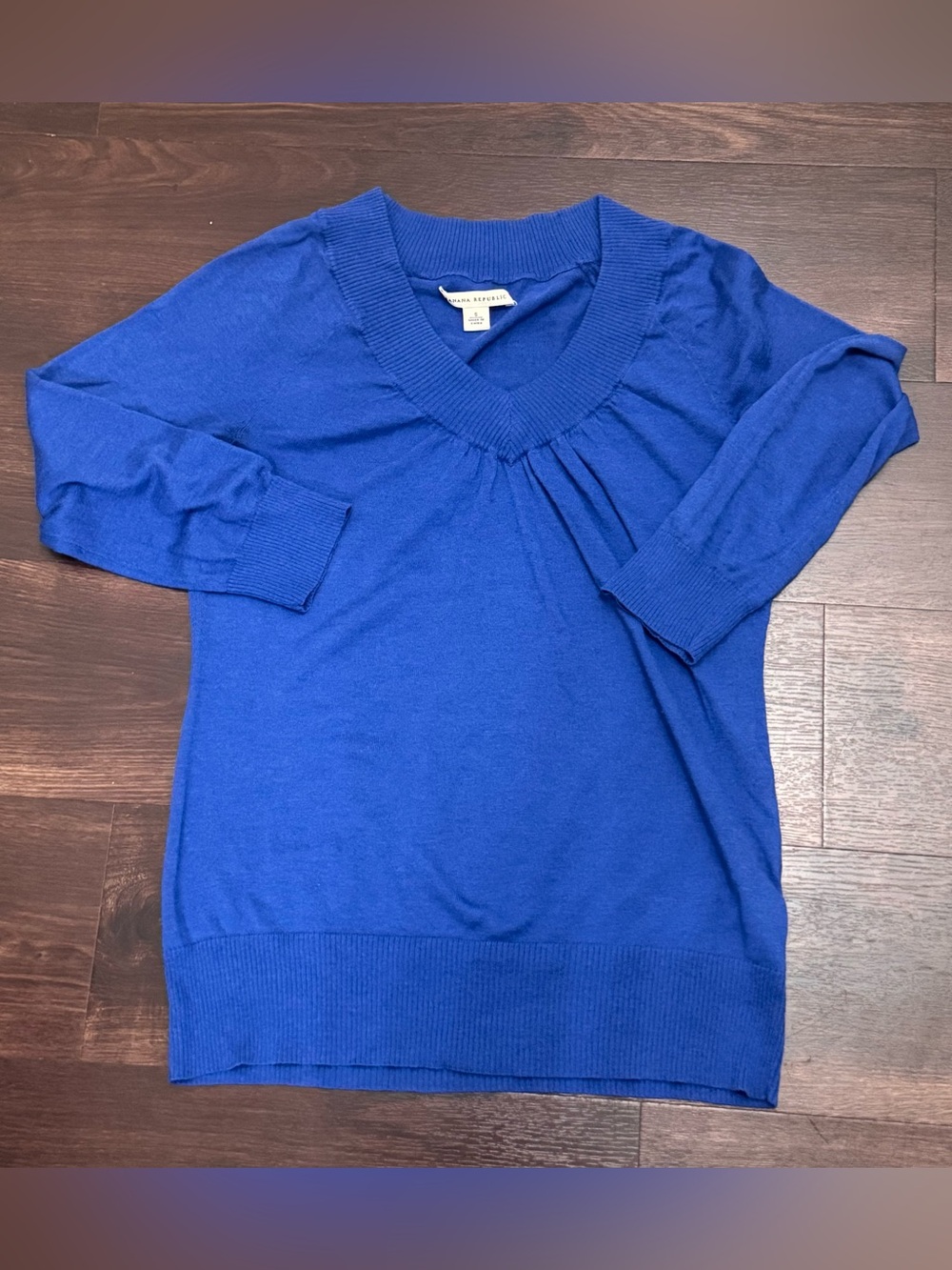 Banana Republic Cobalt Blue V-Neck Women's Sweater